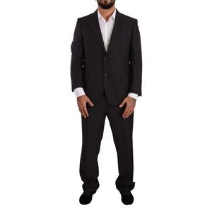 Domenico Tagliente Dark Gray Single Breasted Formal Men's Suit
